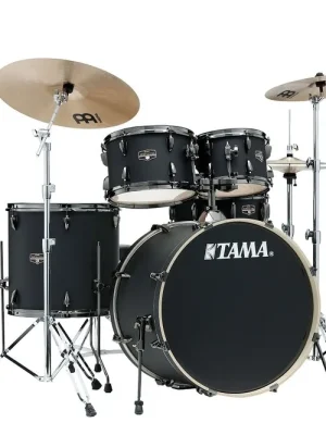 Nur noch wenige - Tama Imperialstar Drumset 5 teilig + MEINL HCSB Limited Edition Blacked Out Black / Black Nickel HW 20" B