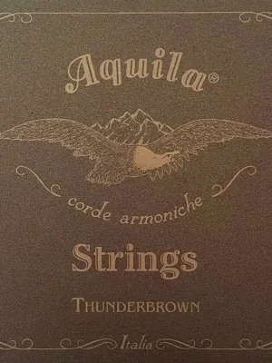 Expressversand | Aquila Aquila 165U - Thunderbrown Series, Bass Ukulele / U-Bass String Set - 4-String, 18" - 21" Scale