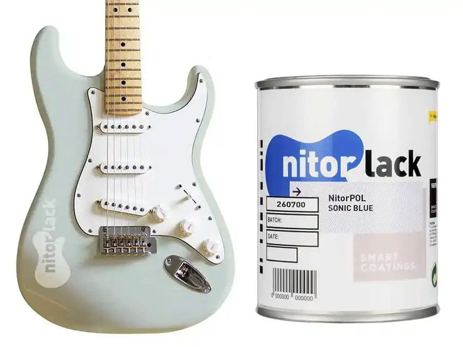 Qualitätsprodukt | Nitorlack Nitrocelluloselack Sonic Blue - 500ml Dose