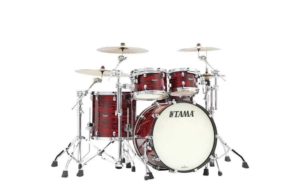 Premium-Qualität - Tama Starclassic Maple Shell Kit 4 tlg. - Red Oyster/Chrom Hardware