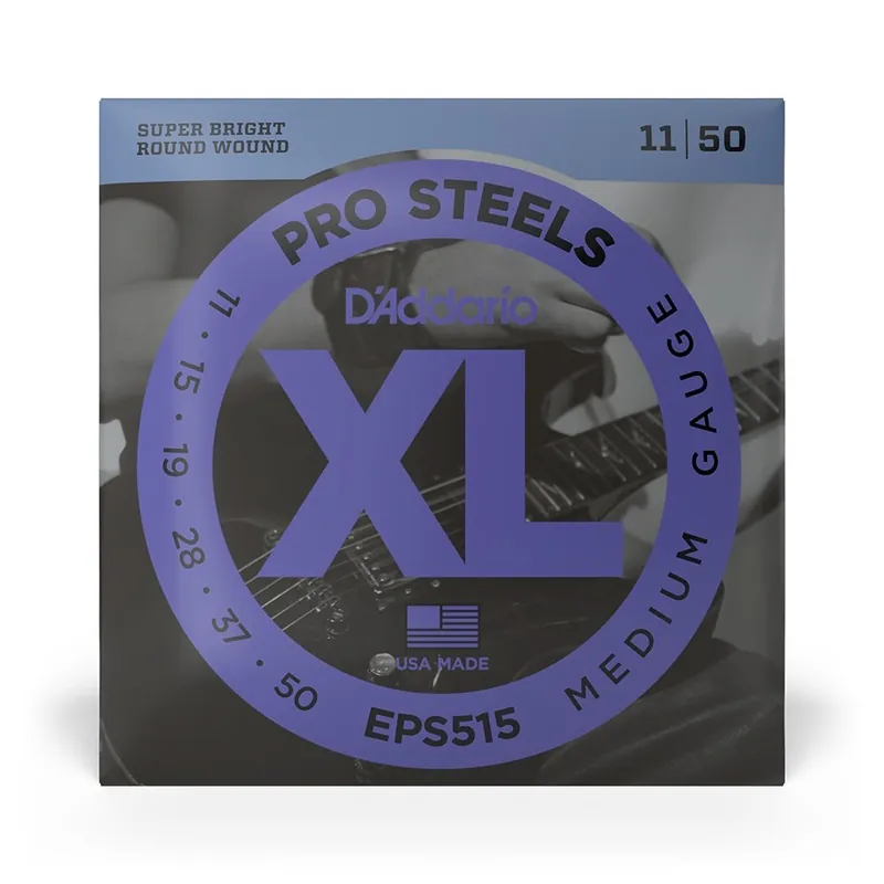 Premium - D‘addario EPS515 ProSteels Electric Guitar Strings, Medium, 11-50