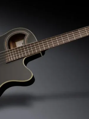 Rockbass Alien Deluxe Hybrid Thinline, 5-String - Solid Black Satin "B-Stock" | Rabatt