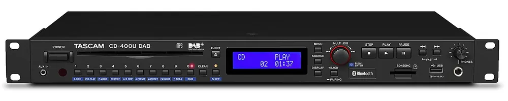 Tascam CD 400 UDAB - CD Player mit Bluetooth receiver und DAB+/FM-Tuner | Endet bald