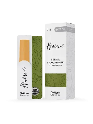 Neu eingetroffen - D‘addario Organic Reserve Blätter für Tenorsaxophone, Stärke 2,5, 5er-Packung