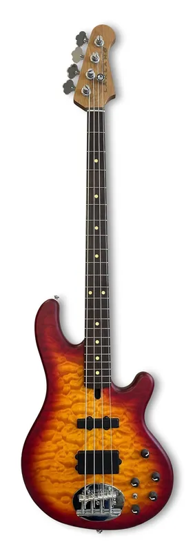 Lakland Skyline 44-02 Deluxe Bass, 4-String - Quilted Maple Top, Cherry Burst Satin (B-Stock) - Kundenfavorit