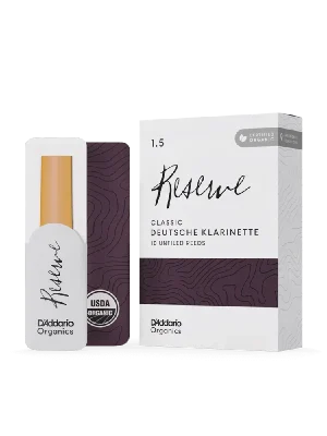 D‘addario Organic Reserve Classic Blätter für Deutsche Klarinetten, Stärke 1,5, 10er-Packung - Neu eingetroffen