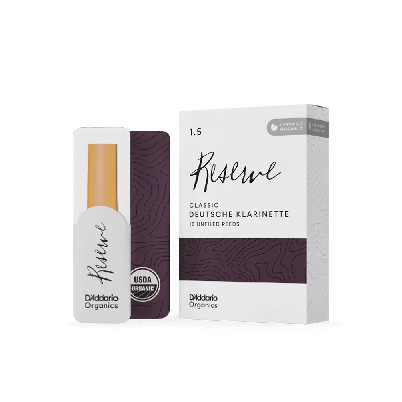 D‘addario Organic Reserve Classic Blätter für Deutsche Klarinetten, Stärke 1,5, 10er-Packung - Neu eingetroffen