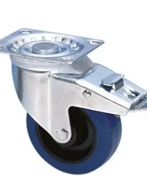 Guitel 37024 Lenkrolle 100 mm mit Blauem Rad und Feststeller | Beliebt