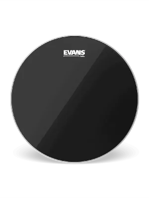 Evans Black Chrome Schlagfell, Schwarz Chrom, 8 Zoll - Hochwertig