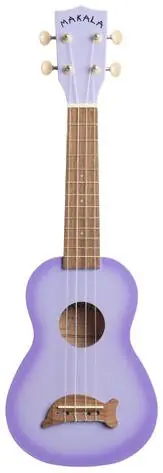 Kala Makala Dolphin MK-SD-PLBURST - Purple Burst Soprano Dolphin Ukulele, with Tote Bag "B-Stock" - Werkspreis