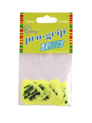 D‘andrea Pro-Grip Brites Picks - 351 Shape (TPGB351 .73MD), 12 pcs Pick Pack, 0.73 mm, Yellow - Expresslieferung