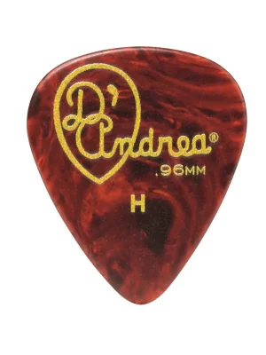 D‘andrea Shell Celluloid Picks - 351 Shape (RG351 .96HV), 72 pcs Refill Bag, 0.96 mm, Shell - Aktion