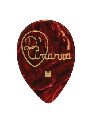 Nur begrenzt verfügbar - D‘andrea Shell Celluloid Picks - 358 Shape (RG358 .71MD), 72 pcs Refill Bag, 0.71 mm, Shell