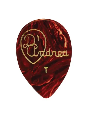 D‘andrea Shell Celluloid Picks - 358 Shape (RG358 .46TH), 72 pcs Refill Bag, 0.46 mm, Shell - Letzte Chance