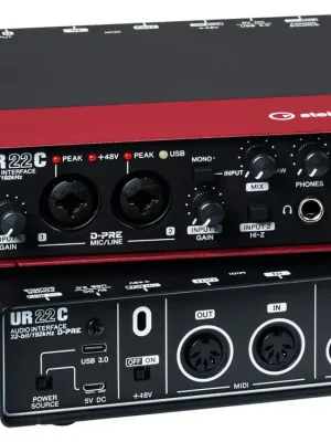 Steinberg UR22C - USB 3 Audio Interface incl MIDI I/O & iPad connectivity -RED- - Sale