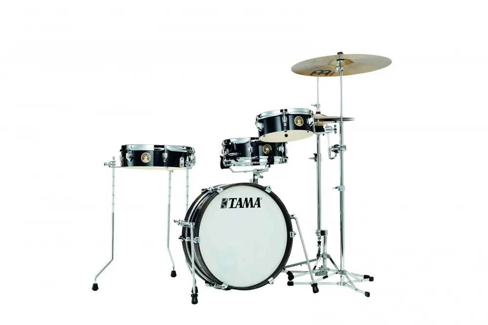 Tama Club-Jam Pancake Drumset 4 teilig - Hairline Black/Chrom Hardware | Super-Preis