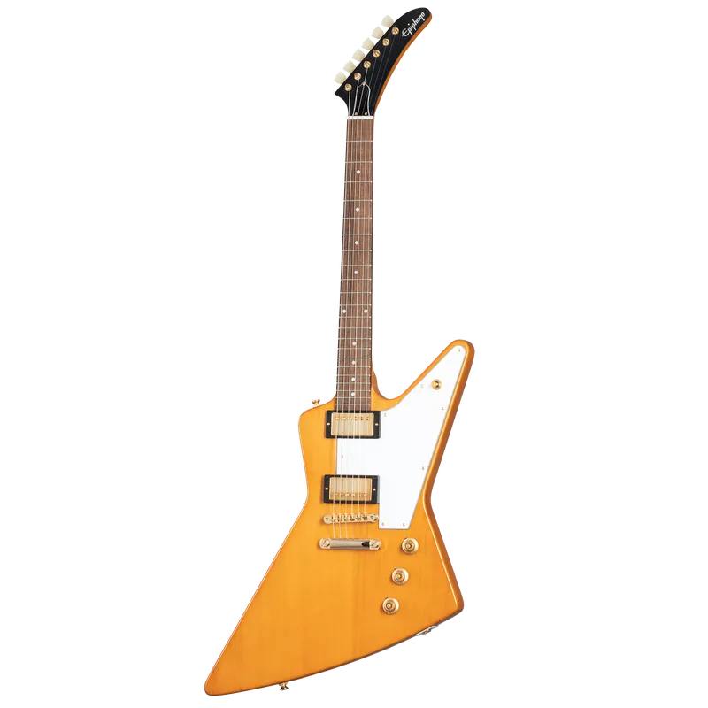 Extra-Rabatt | Epiphone 1958 Korina Explorer (White Pickguard), Aged Natural