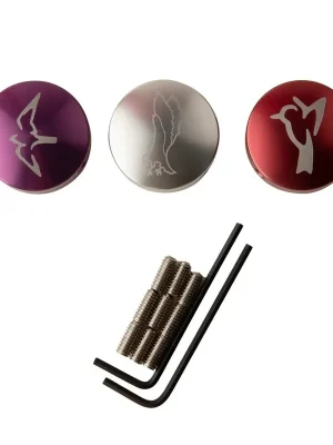 Aktion - PRS Barefoot Buttons, Set of 3 (Red, Blue, Silver) - Limited