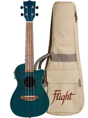 Nur diese Woche - Flight DUC380 CEQ Topaz Electro-Acoustic Concert Ukulele