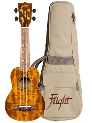 Premium-Qualität | Flight DUS445 Glossy Acacia Soprano Ukulele