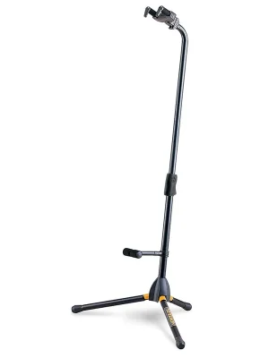 Hochwertig - Hercules HCGS-412BN Gitarrenständer Geschenkpaket inkl. Halsauflage zur Gitarrenwartung