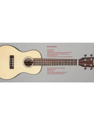 Top-Qualität - Kala Solid Spruce Top Concert Ukulele with Concert Bag (UB-C)