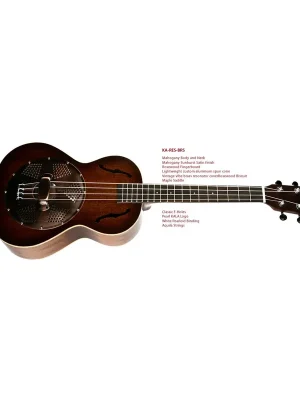 Jetzt sparen | Kala Tenor Resonator Ukulele Sunburst w.Brass Resonator with Gigbag