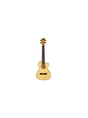 Letzte Chance | Kala Spruce Top, Spalted Maple Travel Tenor Ukulele with Gigbag