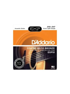 D‘addario EXP10 Coated 80/20 Bronze - Saitensatz für Westerngitarre | Kundenliebling