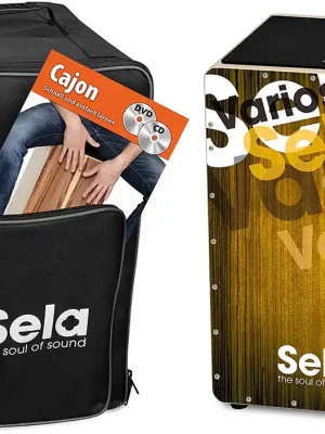 Sela Varios Bundle Gold (Cajon+Pad+Tasche+Buch) | Ausverkauf