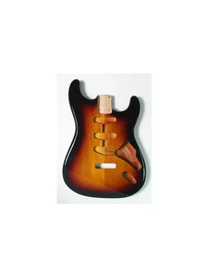 Preiswert | Göldo Music BSA3T Body für Stratocaster, SSS, US-Erle, 3-Tone-Sunburst