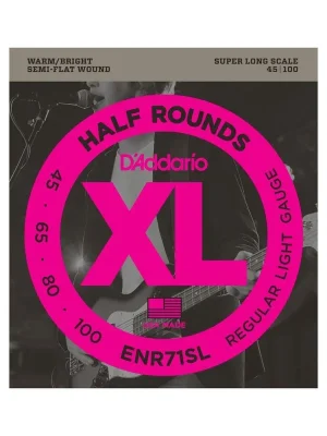 D‘addario ENR71SL Super Long Scale Half Rounds 045-100 - Saiten für E-Bass - Geprüfte Qualität