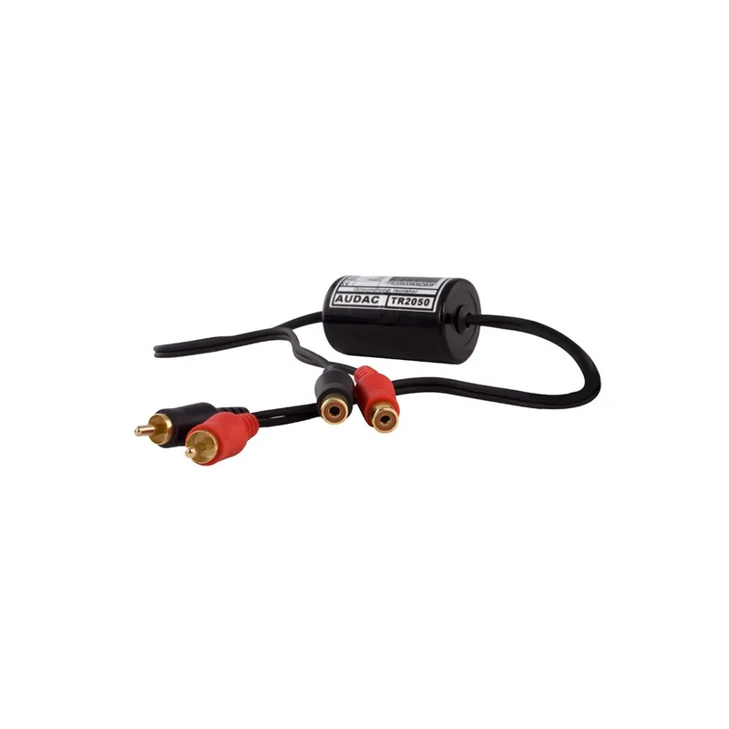 Markenqualität - Audac Audac TR 2050 - Ground Loop Isolator- 2 x Cinch-Stecker auf 2 x Cinch-Buchsen