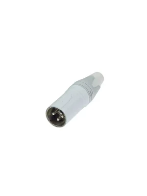 Neutrik Neutrik NC3MXX-WT - 3-poliger Kabelstecker mit weiss lackiertem Gehäuse und Silber beschichteten - Top-Qualität
