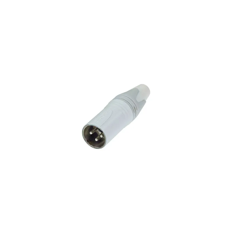 Neutrik Neutrik NC3MXX-WT - 3-poliger Kabelstecker mit weiss lackiertem Gehäuse und Silber beschichteten - Top-Qualität