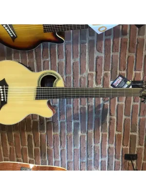 Rockbass RB Alien Deluxe 6 Natural High Polish, fretless with lines, Long Scale "B-Stock" - Profi-Qualität