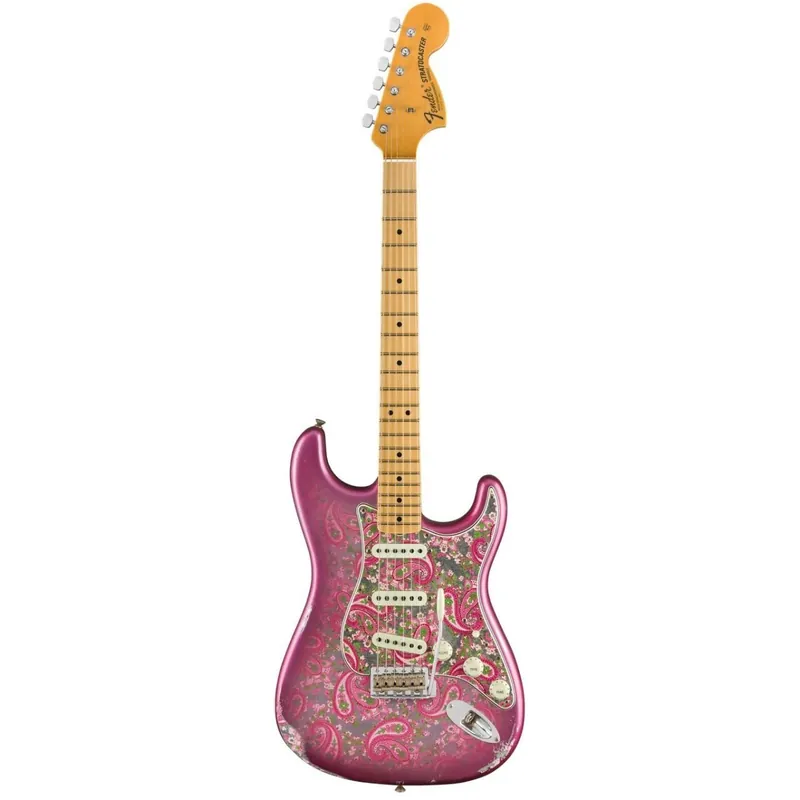 Fender 2018 Limited Edition ‘68 Paisley Strat® Relic® - E-Gitarre Pink - Auf Lager