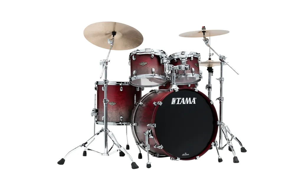 Tama Starclassic 22" Kesselsatz Walnuss / Birke - Satin Burgundy Fade "Showroom Modell" - Expressversand