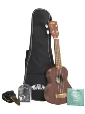 Nur begrenzt verfügbar - Kala KA-15-S-BNDL - Satin Mahogany Soprano Ukulele Starter Kit