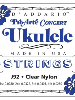 D‘addario J92 Black Nylon Concert Ukulele Satz 028-028 | Vorteilspreis