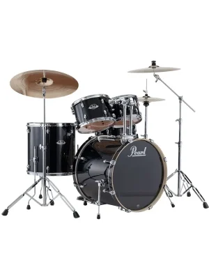 Preis gesenkt | Pearl NUR INSTORE Export Set Jet Black 20/10/12/14/14 Drumset mit B8 Beckenset