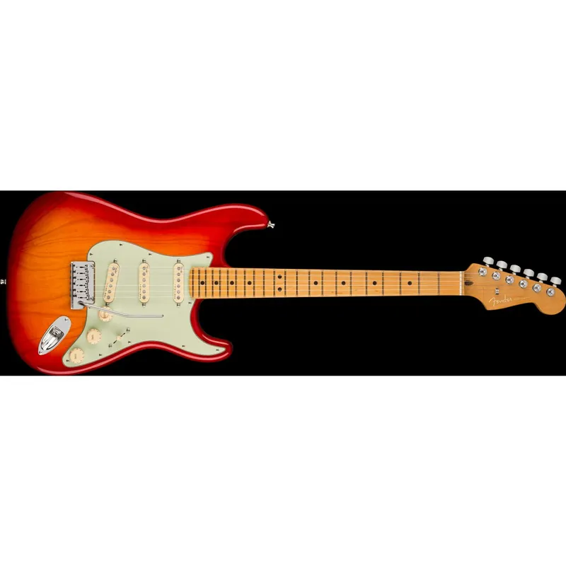 Bestellbar - Fender American Ultra Stratocaster®, Maple Fingerboard, Plasma Red Burst - E-Gitarre