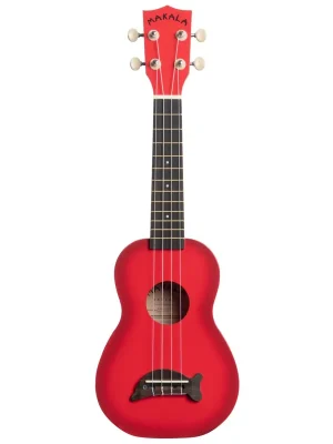 Nur wenige verfügbar - Kala Dolphin MK-SD-RDBURST - Red Burst Soprano Dolphin Ukulele, with Tote Bag