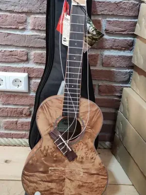 Kala KA-CARA-BUR-T - Salted Caramel Exotic Burl Tenor Ukulele, with Bag (UB-T) "Deko- / Bastlerinstrument - Meistverkauft