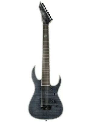 Jetzt bestellen | B.c.rich Shredzilla Extreme 8 Exotic with Hipshot Bridge, 8-String - Flamed Maple Top, Trans Black Satin B-St