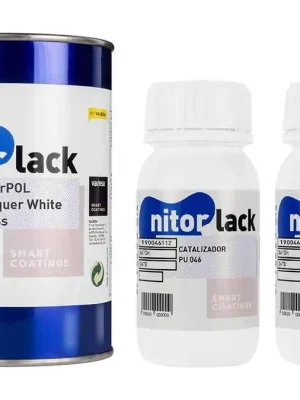 Nitorlack NitorPOL Polyurethan-Lack, White Gloss- 1000ml Dose + 500 ml Trockner - Begrenzte Stückzahl