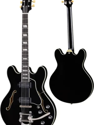 Hohe Qualität | Eastman T64/TV-BK-LTD Hollowbody Black Limited Edition (Showroom)