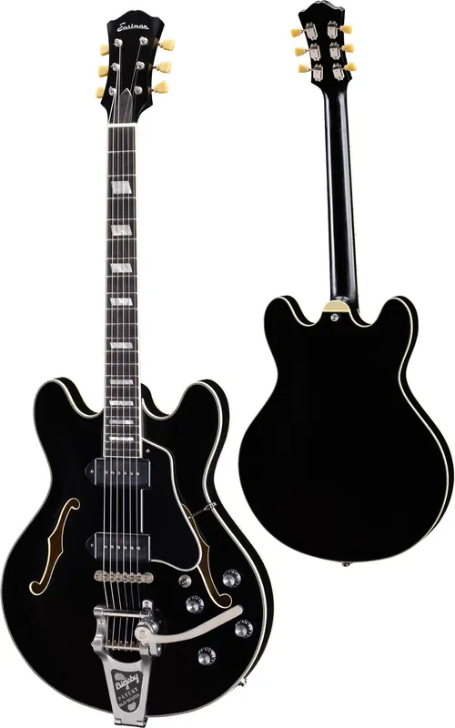 Hohe Qualität | Eastman T64/TV-BK-LTD Hollowbody Black Limited Edition (Showroom)