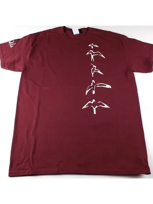 PRS Maroon Birds T-shirt M - Versandbereit