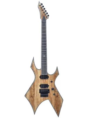 Sicher bezahlen - B.c.rich Warlock Extreme Exotic with Floyd Rose - Spalted Maple Top, Natural Transparent